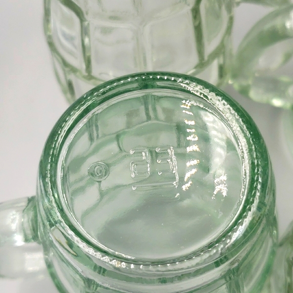 Lot of 6 Vintage 8 oz. Root Beer Barrel Mug Light Green Glass - Picture 7 of 10